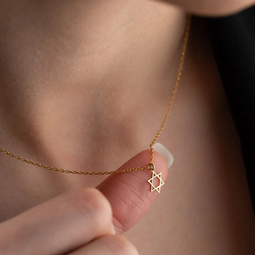 Unisex Star Of David Necklace