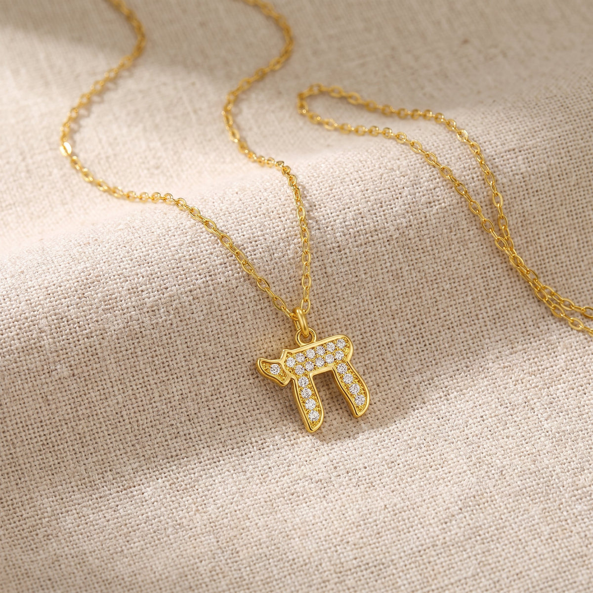 18K Gold Chai Necklace
