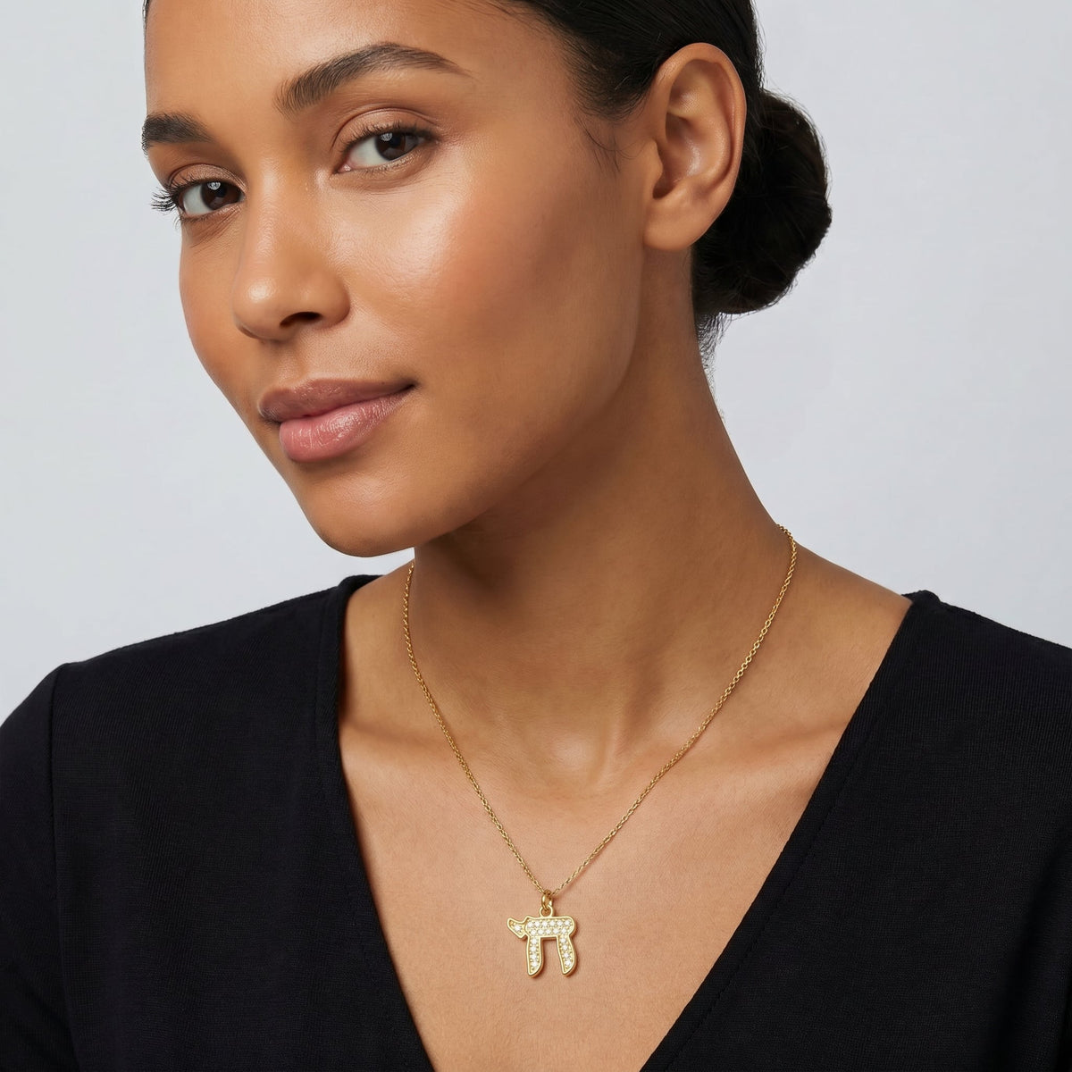 18K Gold Chai Necklace