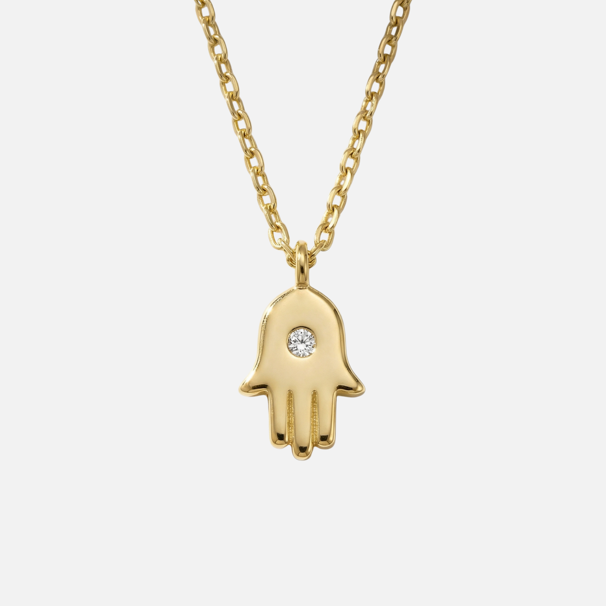Hamsa Necklace in Gold Vermeil
