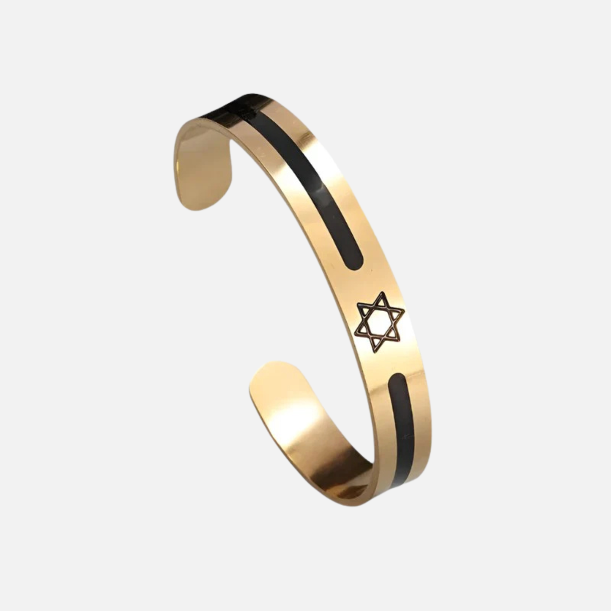 Star of David Steel Cuff Bracelet