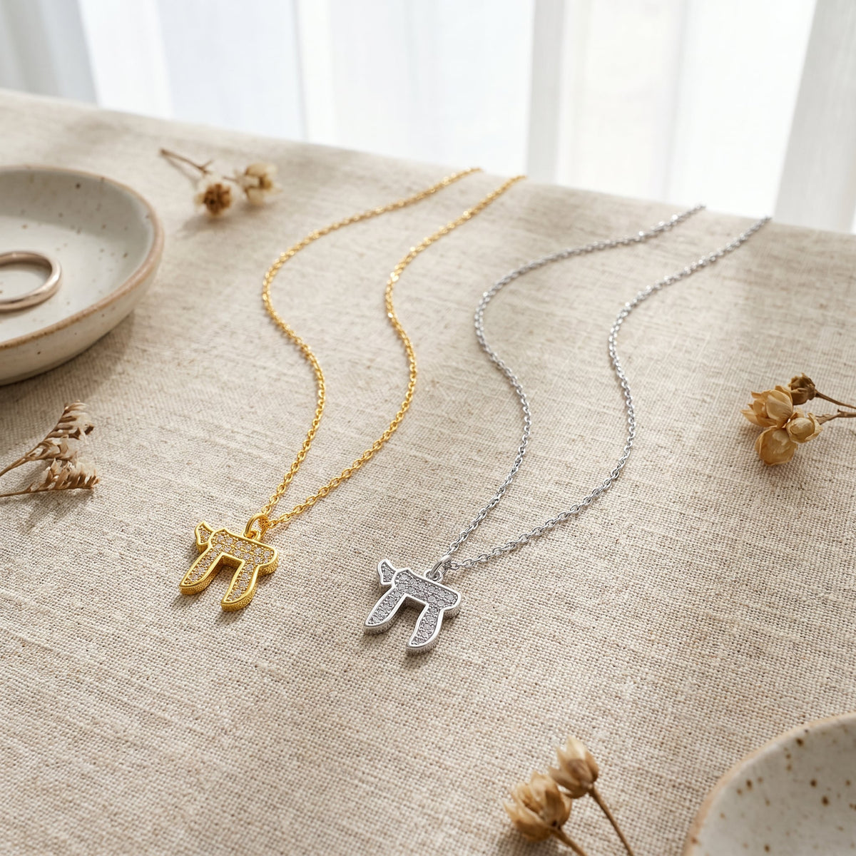 18K Gold Chai Necklace